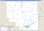 Sheridan County Wall Map Basic Style