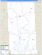 Sheridan County Wall Map Basic Style