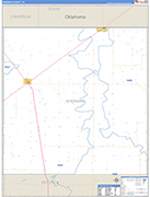 Sherman County Wall Map Basic Style
