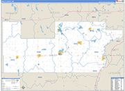 Sibley County Wall Map Basic Style