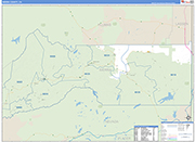 Sierra County Wall Map Basic Style