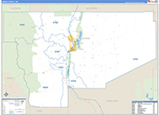 Sierra County Wall Map Basic Style