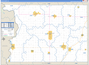 Sioux County Wall Map Basic Style
