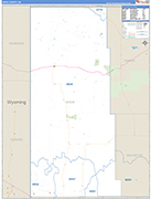 Sioux County Wall Map Basic Style