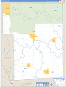 Smith County Wall Map Basic Style