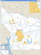 Smith County Wall Map Basic Style