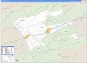 Smyth County Wall Map Basic Style