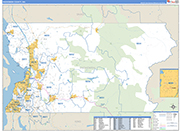 Snohomish Wall Map Basic Style