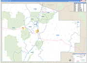 Socorro County Wall Map Basic Style