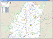 Somerset County Wall Map Basic Style