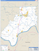 Spencer Wall Map Basic Style