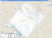 Spotsylvania County Wall Map Basic Style