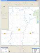 Stafford County Wall Map Basic Style