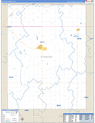 Stanton County Wall Map Basic Style