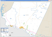 Starr County Wall Map Basic Style