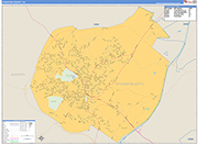 Staunton County Wall Map Basic Style