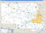 Stearns County Wall Map Basic Style