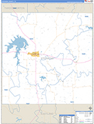 Stephens County Wall Map Basic Style