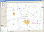 Stephenson County Wall Map Basic Style