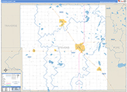 Stevens County Wall Map Basic Style