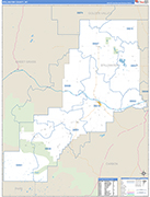 Stillwater County Wall Map Basic Style