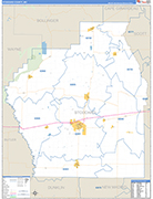 Stoddard County Wall Map Basic Style