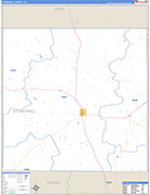 Stonewall County Wall Map Basic Style