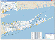 Suffolk Wall Map Basic Style