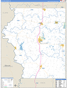 Sullivan Wall Map Basic Style