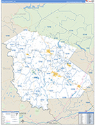 Sullivan Wall Map Basic Style