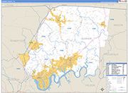 Sumner Wall Map Basic Style