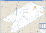 Sussex County Wall Map Basic Style