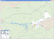 Swain County Wall Map Basic Style