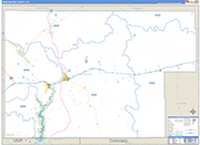 Sweetwater County Wall Map Basic Style