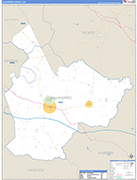 Taliaferro County Wall Map Basic Style