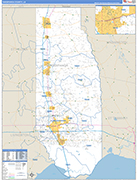 Tangipahoa County Wall Map Basic Style