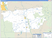 Tehama County Wall Map Basic Style