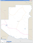 Terrell County Wall Map Basic Style