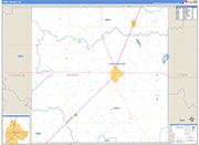 Terry County Wall Map Basic Style