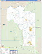 Teton Wall Map Basic Style