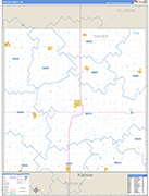 Thayer County Wall Map Basic Style