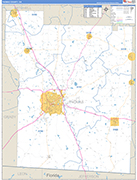 Thomas County Wall Map Basic Style