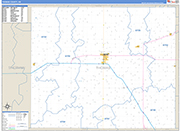 Thomas County Wall Map Basic Style