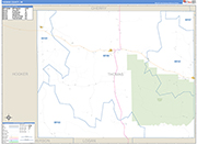 Thomas County Wall Map Basic Style