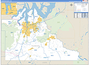 Thurston Wall Map Basic Style