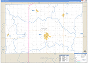 Tipton Wall Map Basic Style