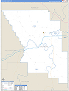 Treasure County Wall Map Basic Style