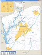 Troup County Wall Map Basic Style