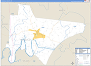 Trousdale Wall Map Basic Style