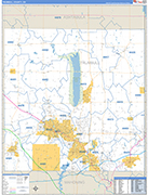 Trumbull County Wall Map Basic Style